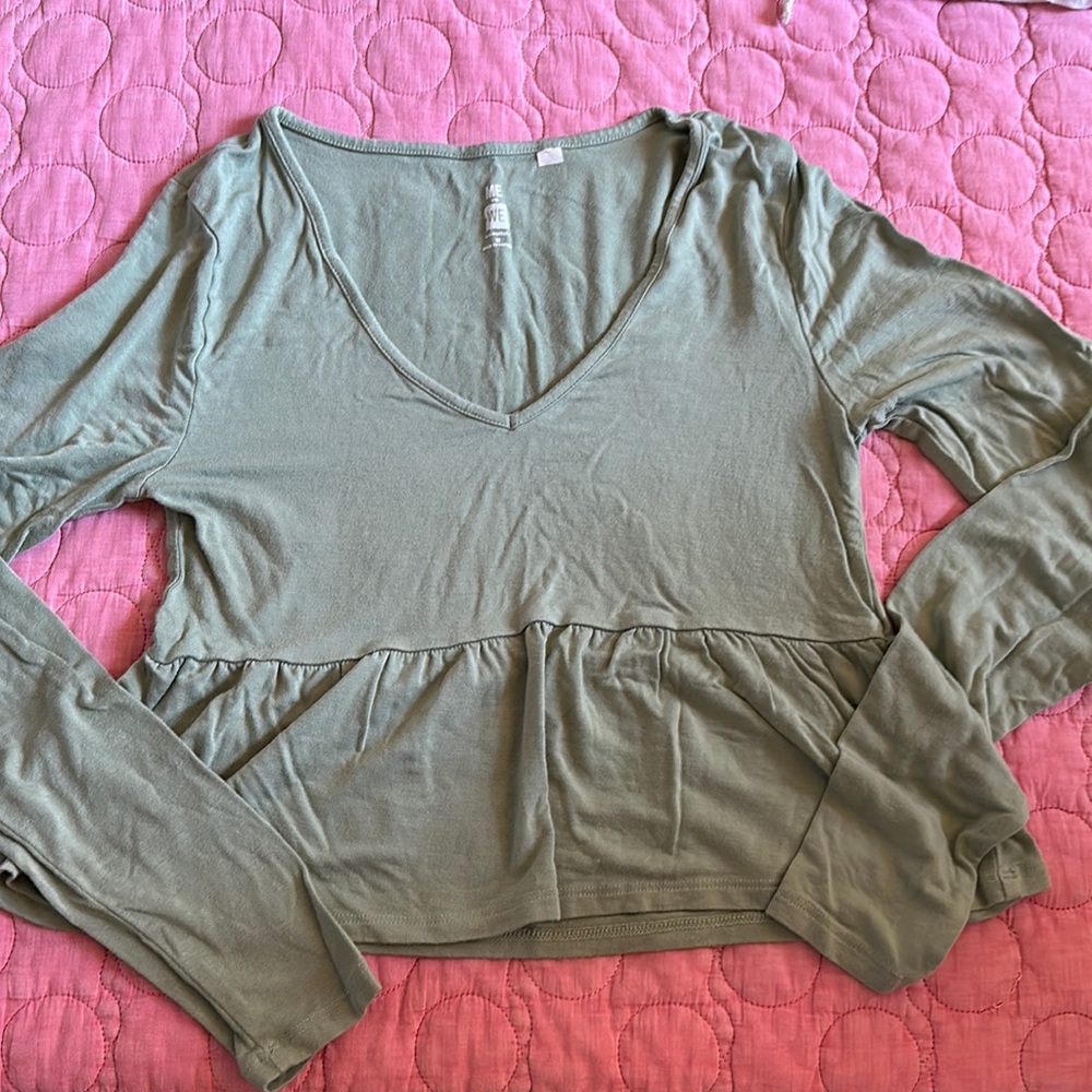 PacSun green babydoll top